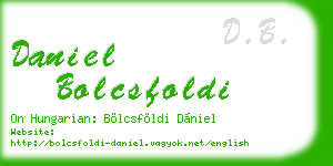 daniel bolcsfoldi business card