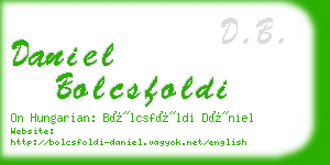 daniel bolcsfoldi business card